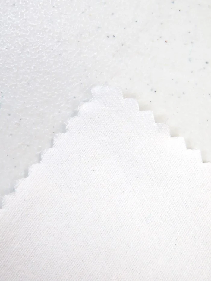 Optic White 10OZ 100% Cotton Brushed Denim Fabric - Image 2