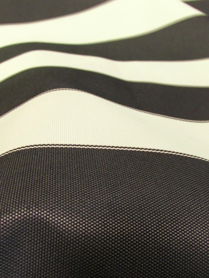 2 Tone Stripe Deck Canvas Outdoor Waterproof Fabric / Dark Gray/Light Gray / Sold By The Yard Closeout!!! - Image 4