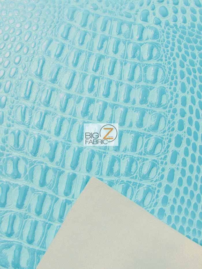 Crocodile Marine Vinyl Fabric - Auto/Boat - Upholstery Fabric / Fiji Turquoise / By The Roll - 30 Yards - Image 5