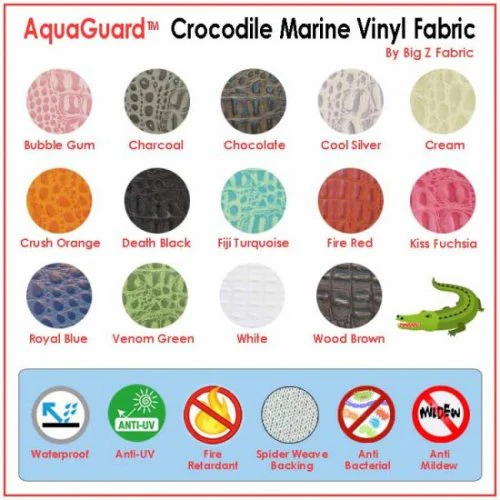 Passion Purple Crocodile Marine Vinyl Fabric / Sold By The Yard - Image 7
