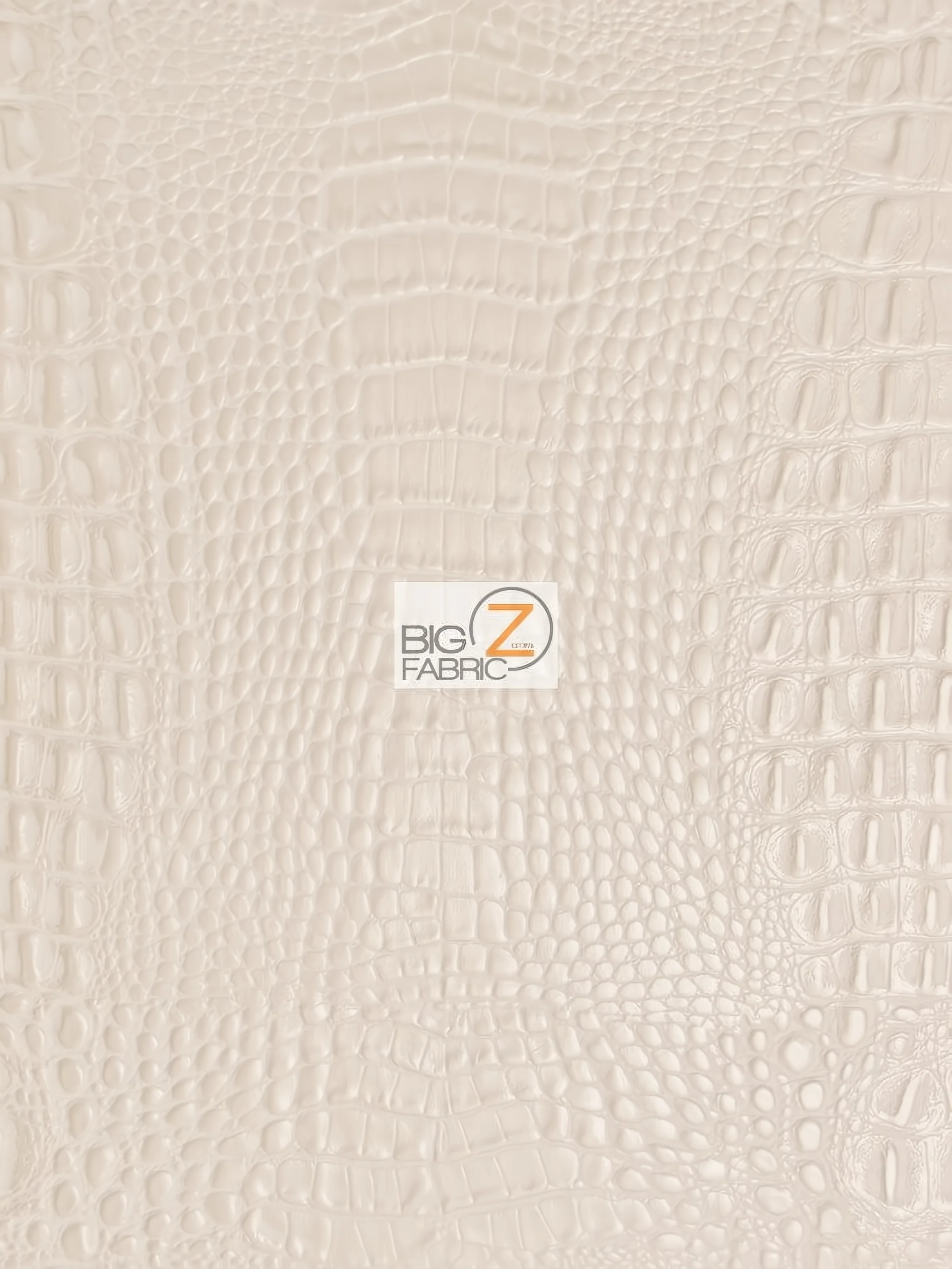 Cream Crocodile Marine Vinyl Fabric / Sold By The Yard
