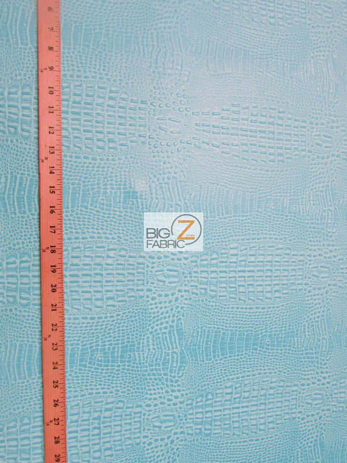 Wood Brown Crocodile Marine Vinyl Fabric / Sold By The Yard - Image 3
