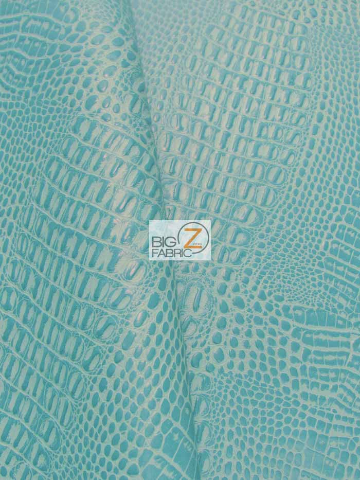 Wood Brown Crocodile Marine Vinyl Fabric / Sold By The Yard - Image 6