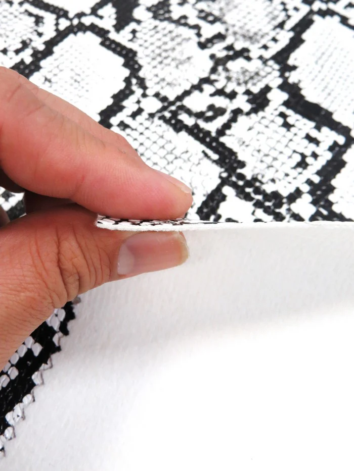 Ash / Calico Python Snake Vinyl Fabric - Image 3