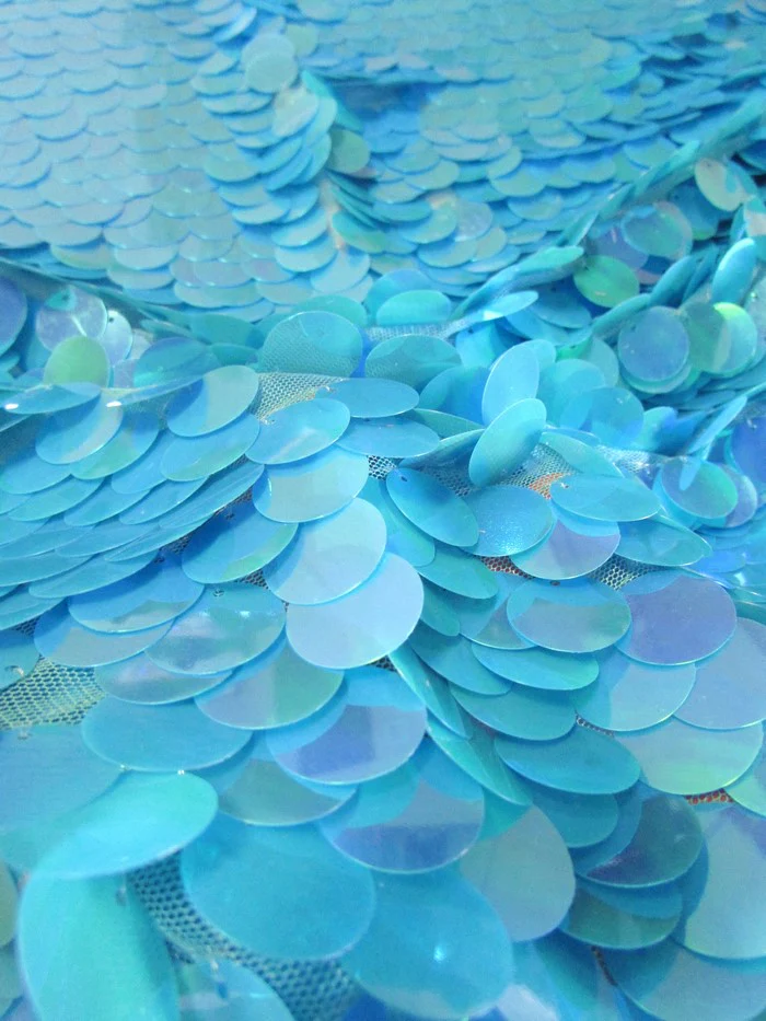 Big Dot Sequin Hologram Mesh Fabric / Mermaid Pink / Sold By The Yard/Lure Closeout!!! - Image 2