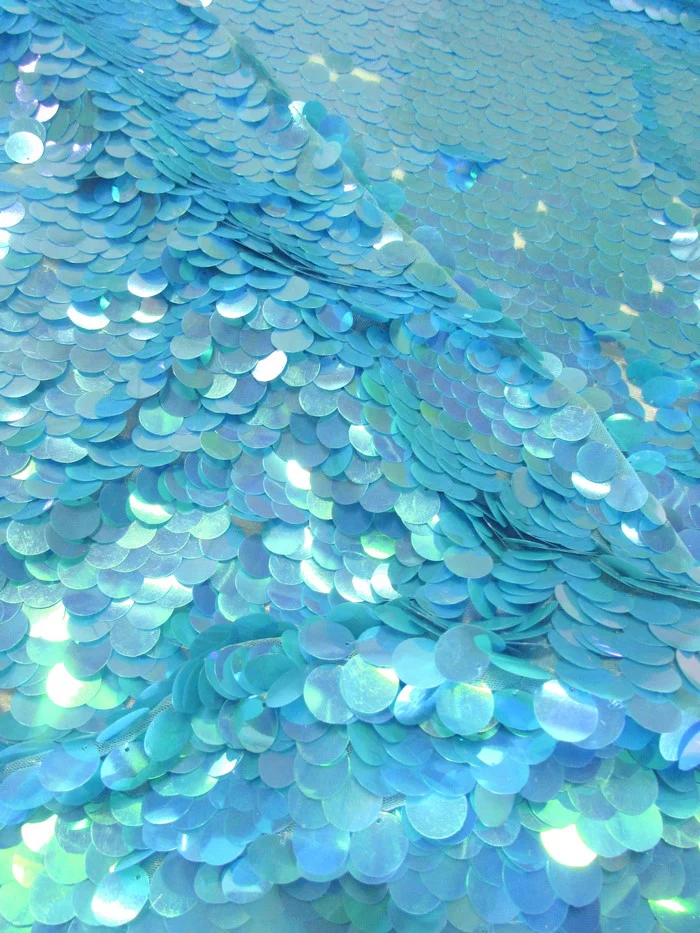Big Dot Sequin Hologram Mesh Fabric / Mermaid Pink / Sold By The Yard/Lure Closeout!!! - Image 3