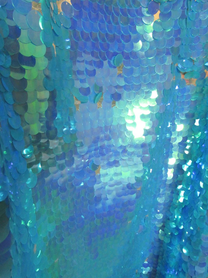 Big Dot Sequin Hologram Mesh Fabric / Mermaid Pink / Sold By The Yard/Lure Closeout!!! - Image 4