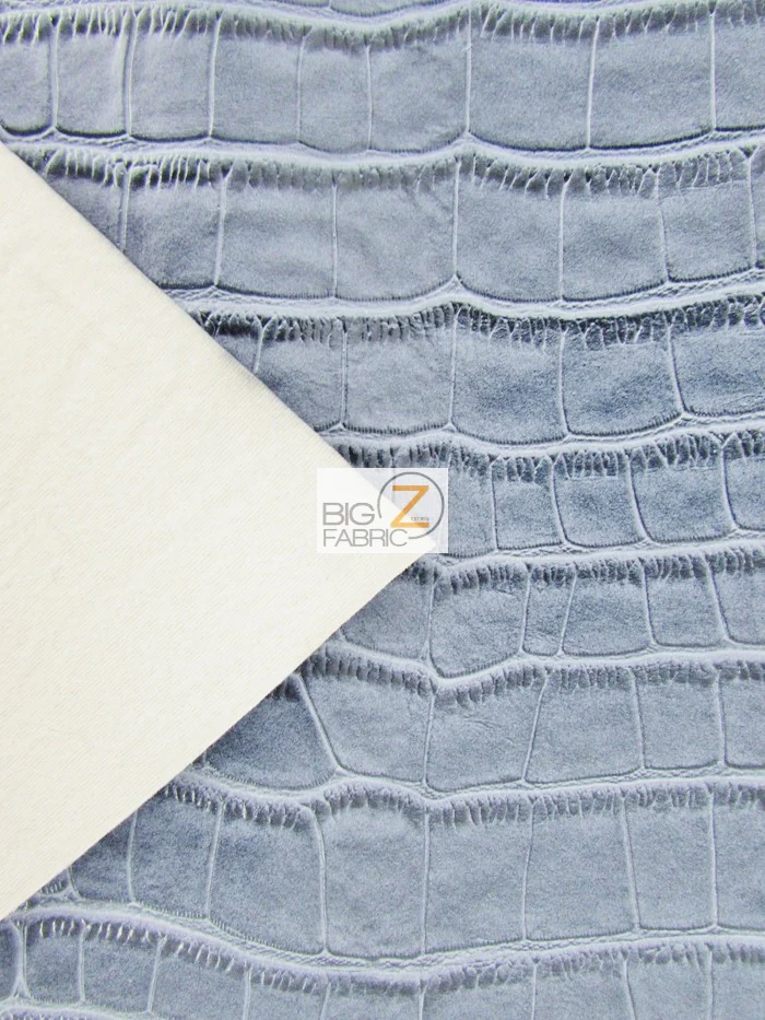 Big Nile Crocodile Faux Fake Leather Vinyl Fabric / Glossy Dragon Purple / By The Roll - 30 Yards - Image 4
