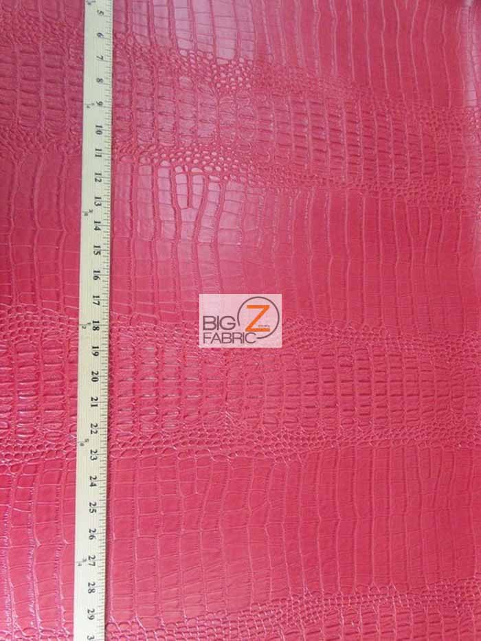 Big Nile Crocodile Faux Fake Leather Vinyl Fabric / Penny Brown / By The Roll - 30 Yards - Image 2