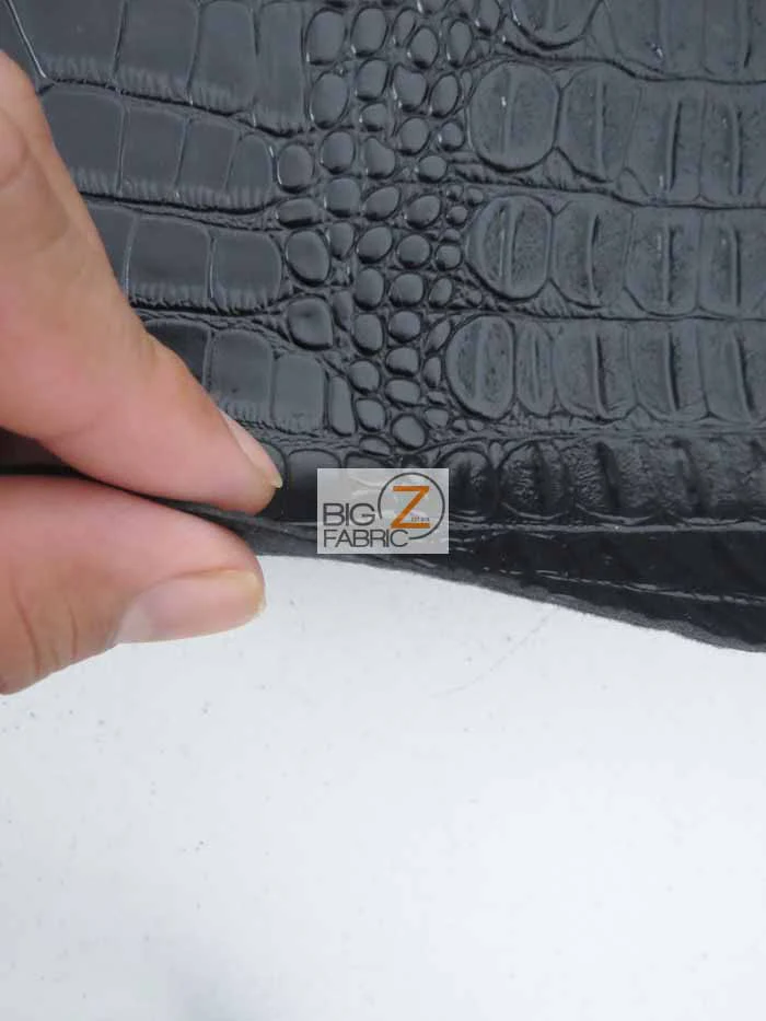 Big Nile Crocodile Faux Fake Leather Vinyl Fabric / Penny Brown / By The Roll - 30 Yards - Image 4