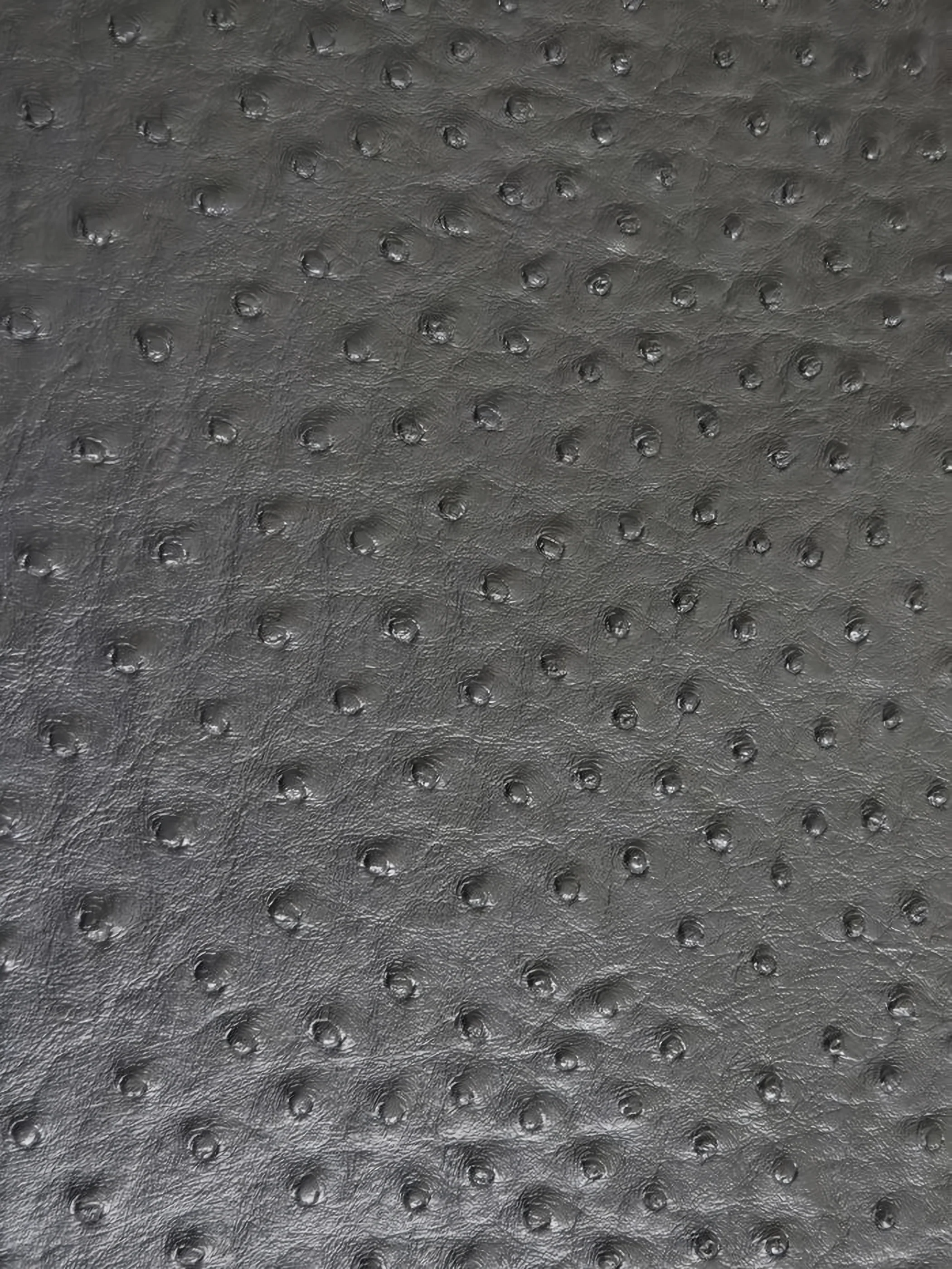 Black Classic Ostrich Upholstery Vinyl Fabric / Sold By The Yards