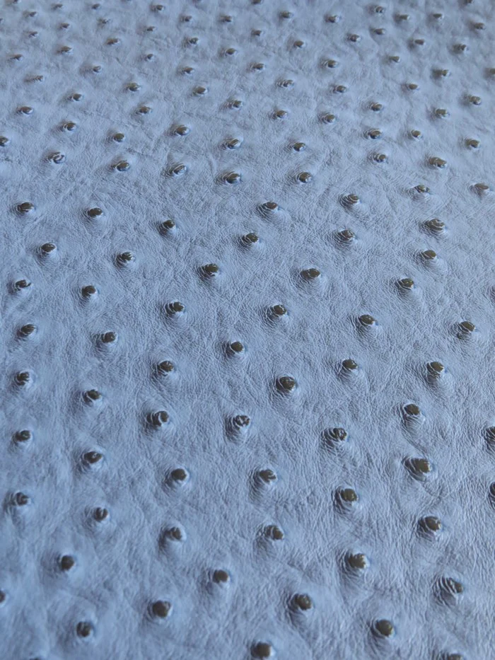 Blue Classic Ostrich Upholstery Vinyl Fabric / Sold By The Yard - Image 2
