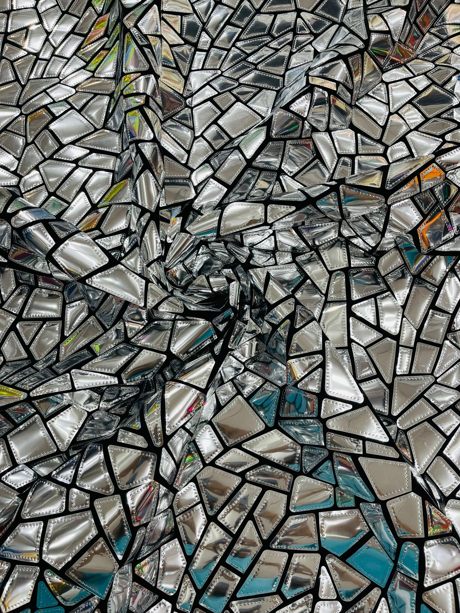 Broken Glass Sequin Velvet Fabric /Sold By The Yard - Image 14