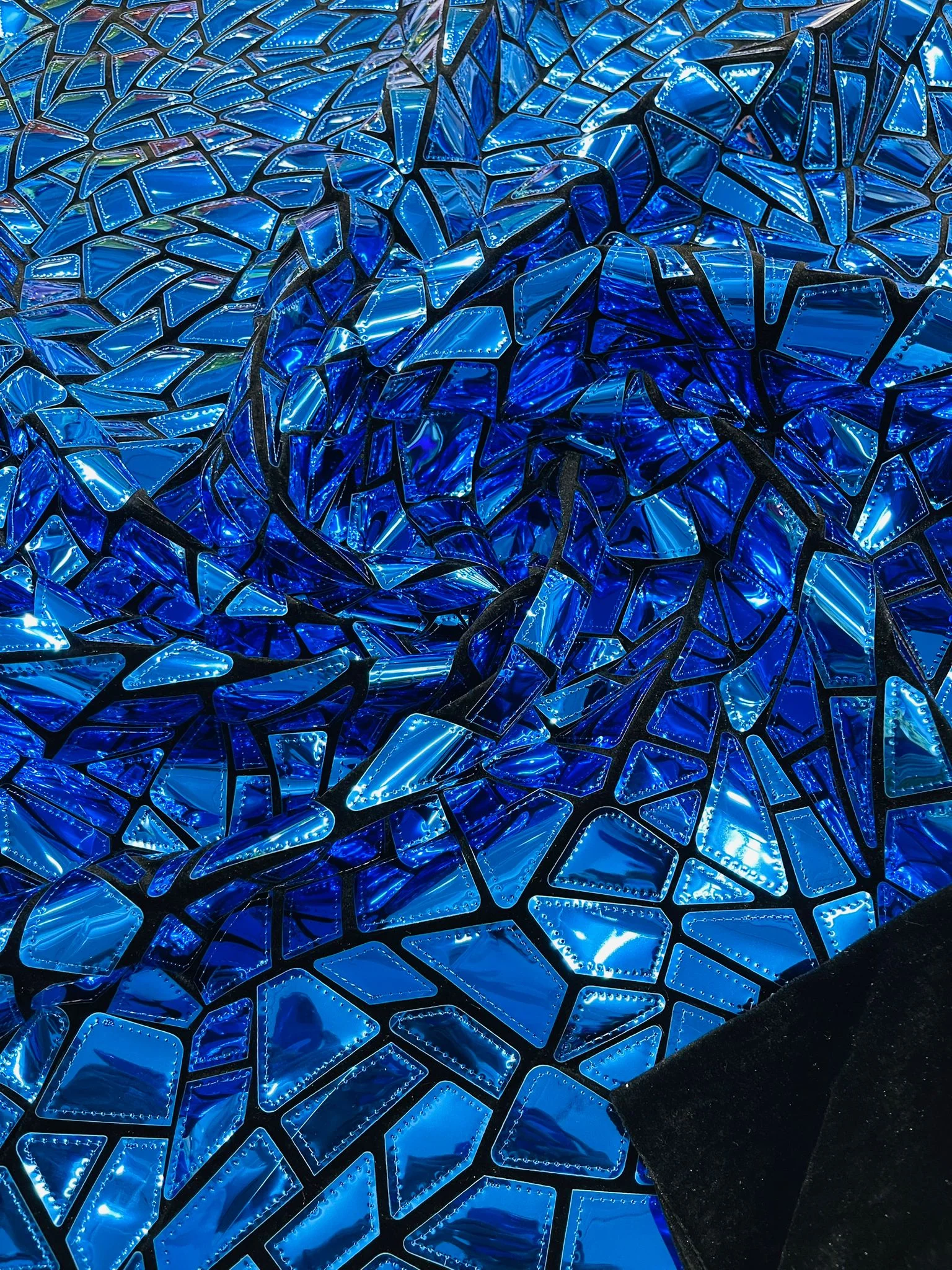 Broken Glass Sequin Velvet Fabric /Sold By The Yard - Image 20