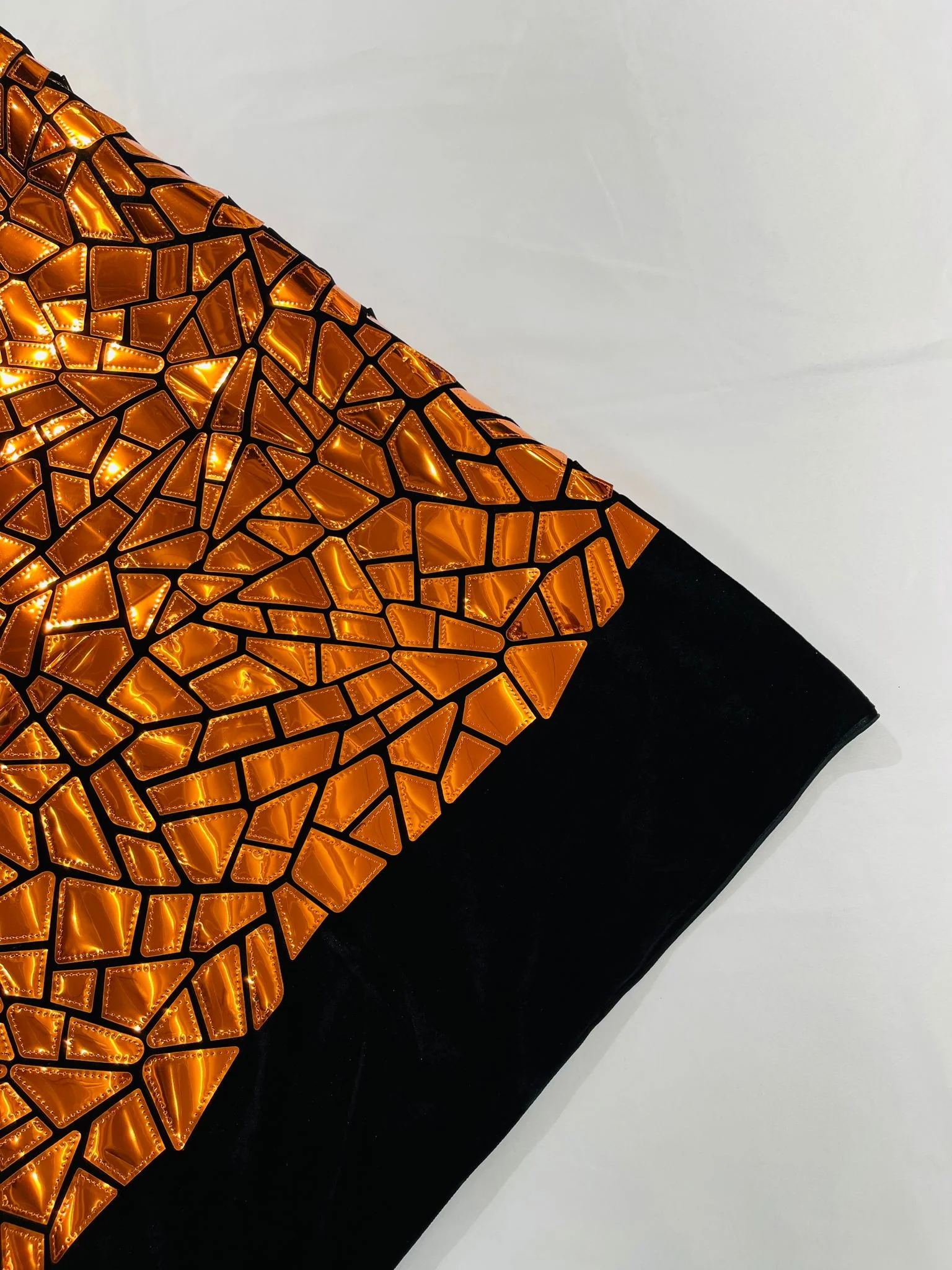 Broken Glass Sequin Velvet Fabric /Sold By The Yard - Image 3