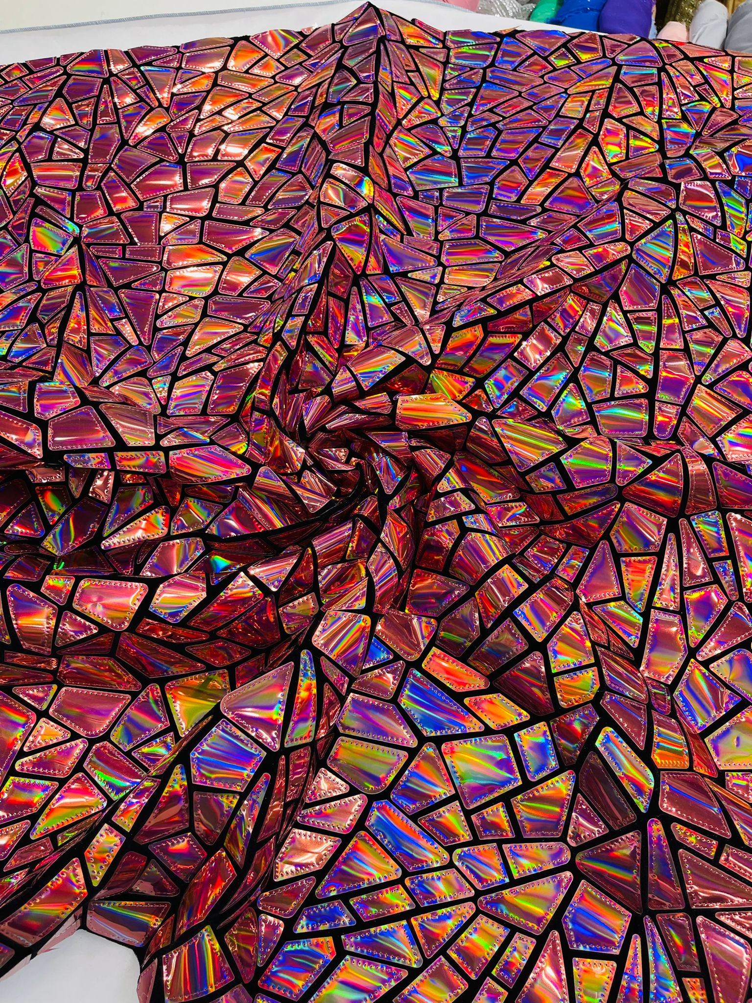Broken Glass Sequin Velvet Fabric /Sold By The Yard - Image 32