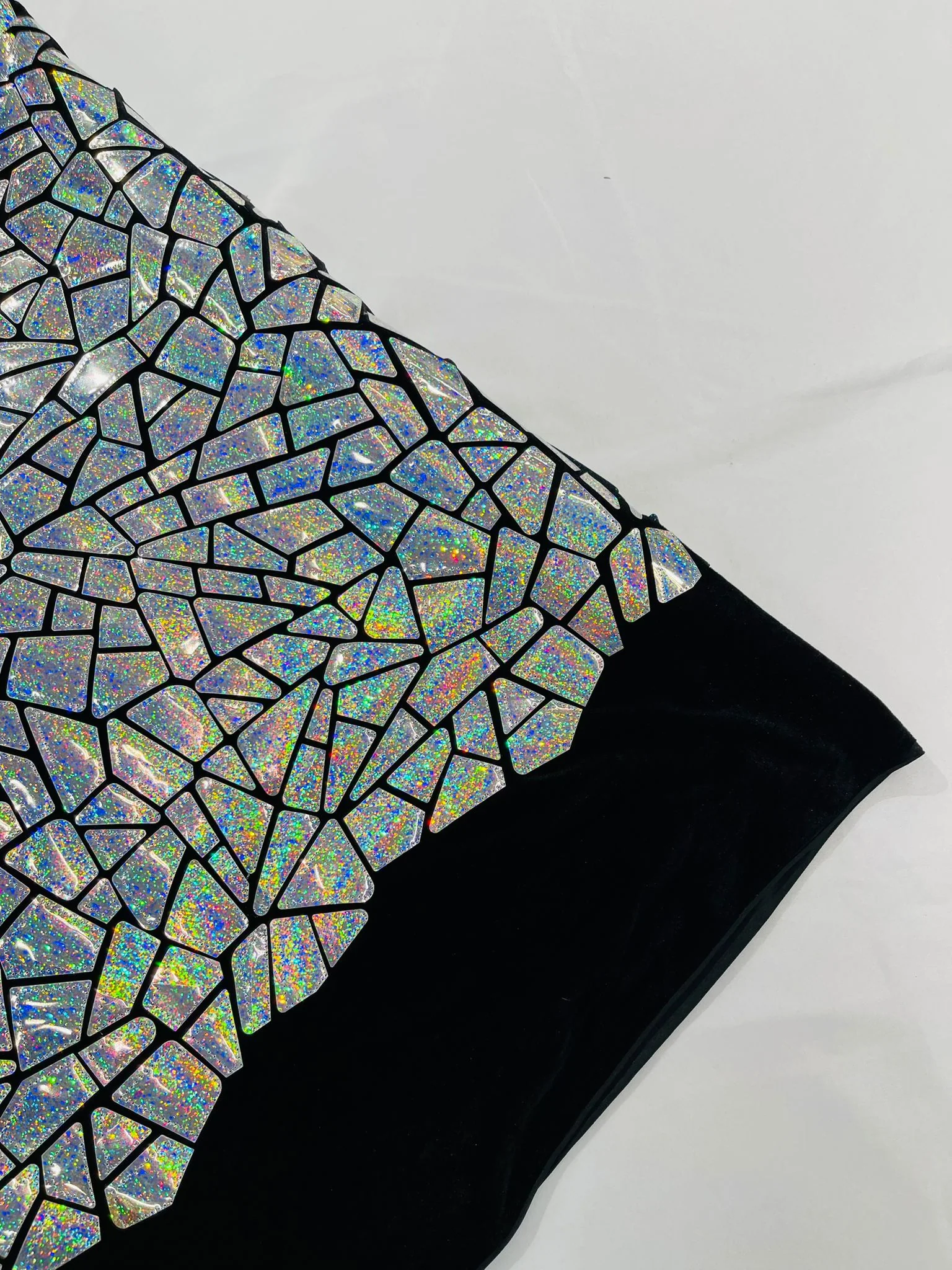 Broken Glass Sequin Velvet Fabric /Sold By The Yard - Image 45