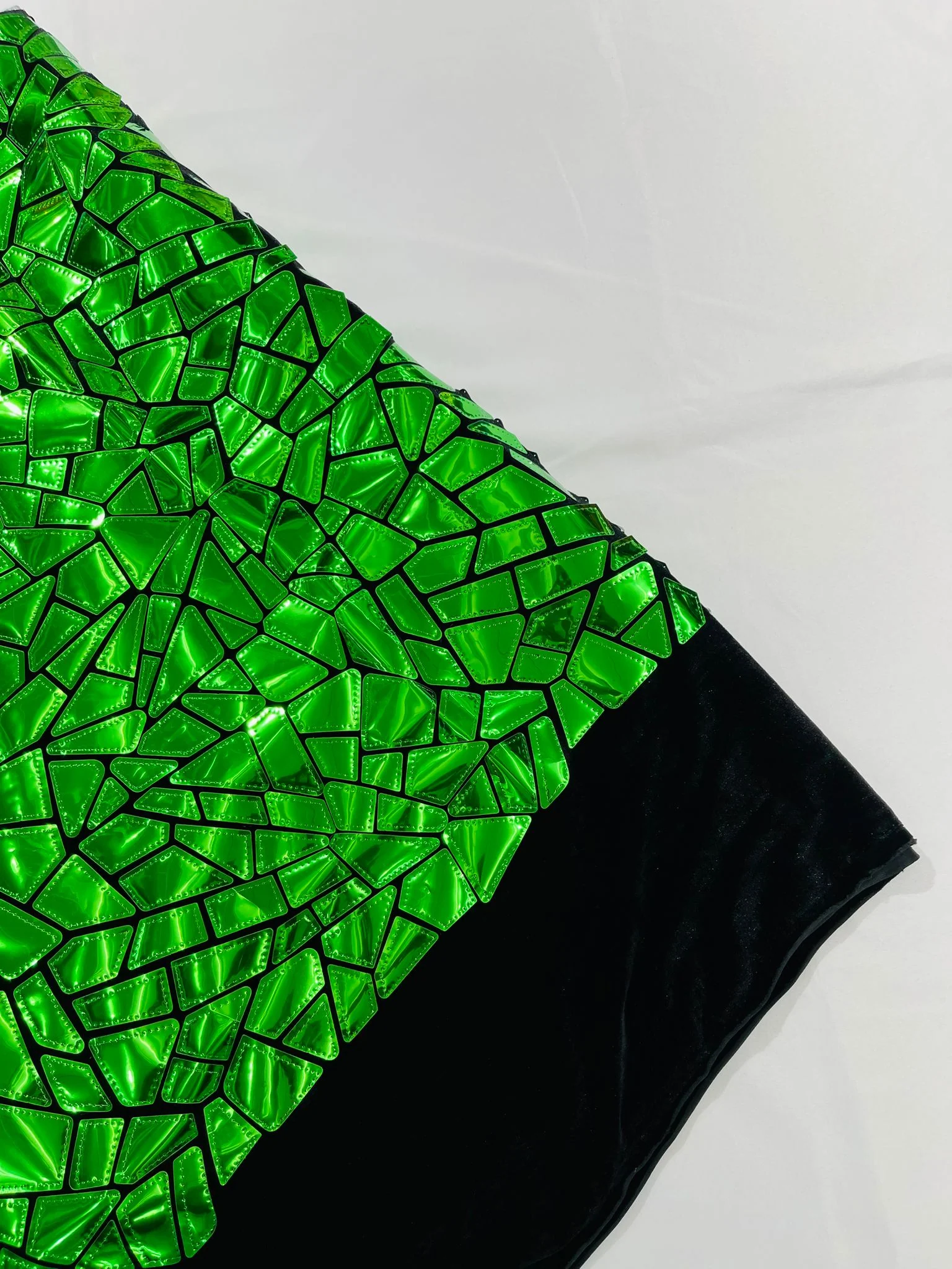 Broken Glass Sequin Velvet Fabric /Sold By The Yard - Image 6