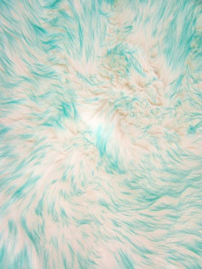 Candy Shag Faux Fur Fabric / Aqua / Sold By The Yard (Second Quality Goods) - Image 3