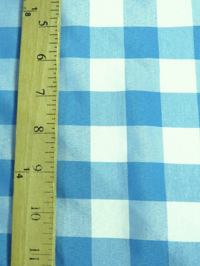 Checkered Gingham Poly Cotton Printed Fabric / Lime Green / Sold By The Yard - Image 2