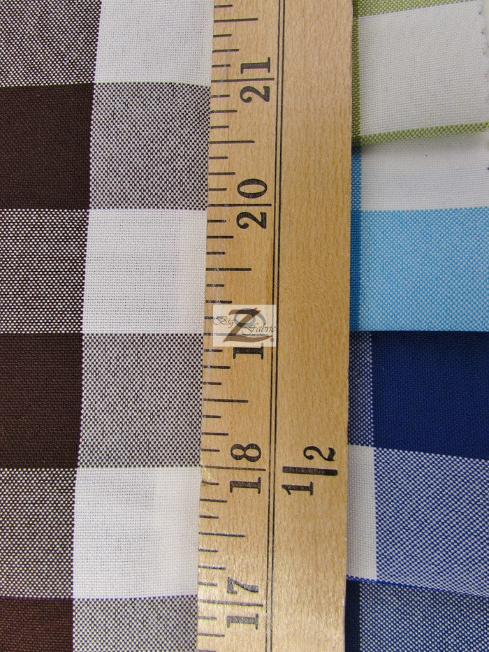 Checkered Gingham Poly Cotton Printed Fabric / Pink / 50 Yard Bolt - Image 2