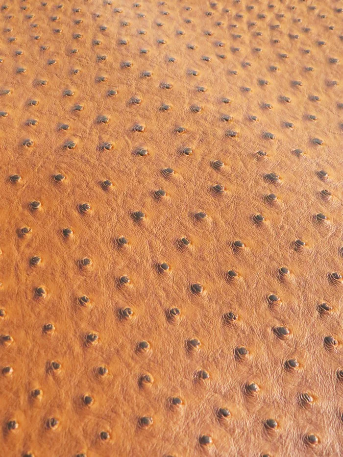 Chestnut Classic Ostrich Upholstery Vinyl Fabric / By The Roll - 30 Yards - Image 2
