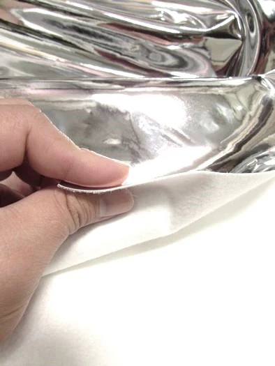 Lead Chrome Mirror Reflective Vinyl Fabric / Sold By The Yard - Image 4