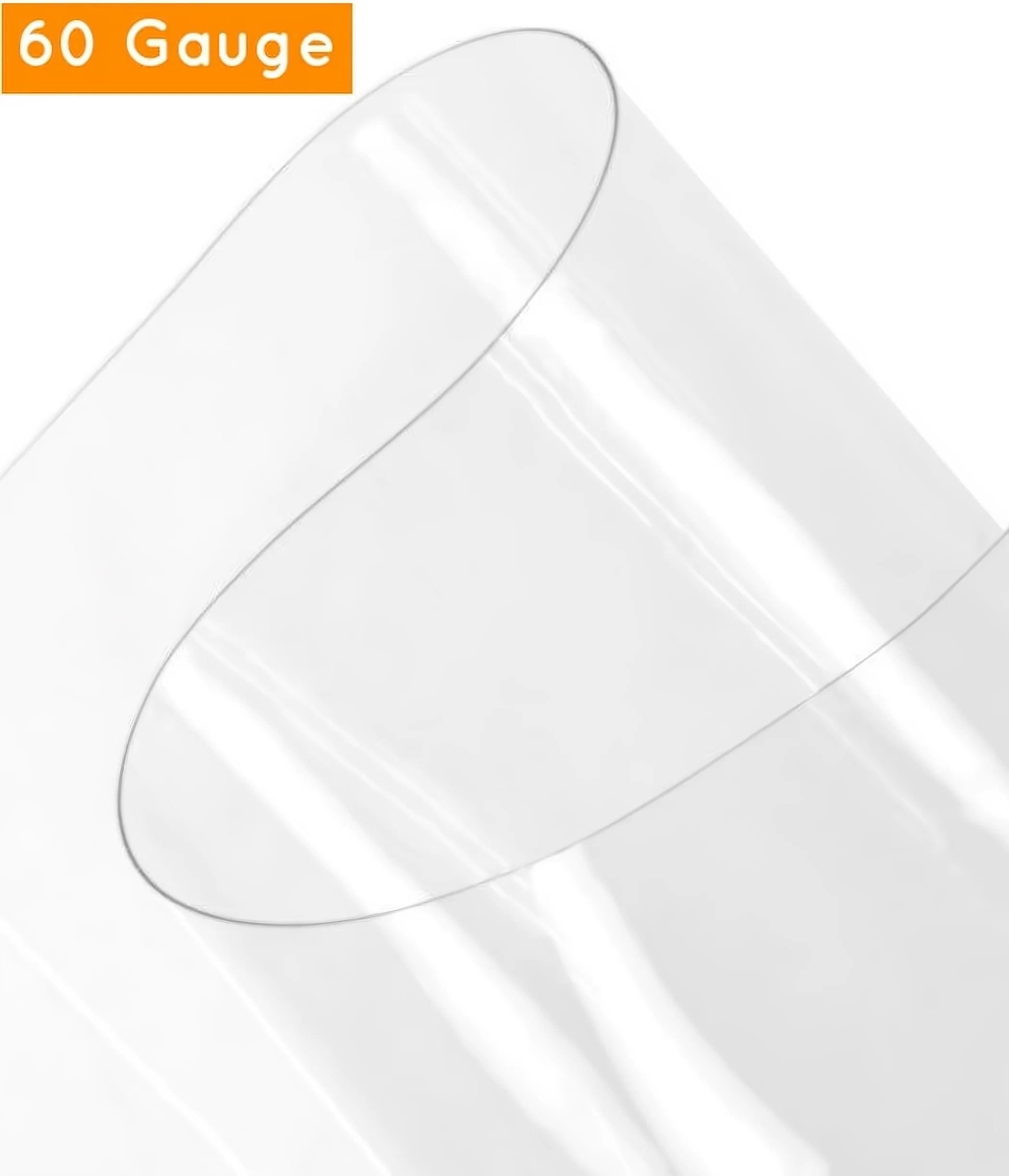 Clear Plastic Vinyl Fabric (Marine Grade) / 60 Gauge / By The Roll - 30 Yards