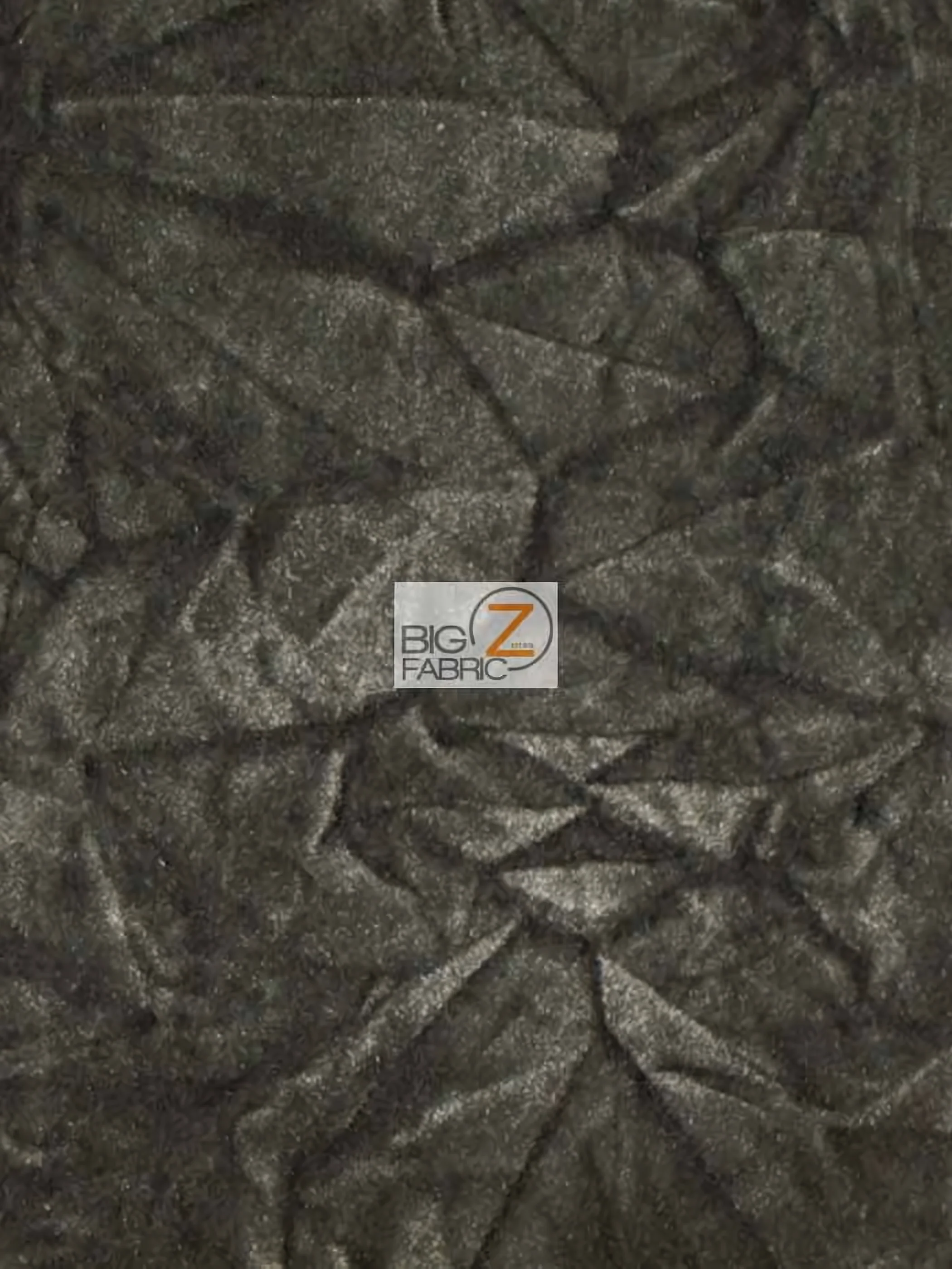 Crushed Flocking Upholstery Velvet Fabric / Charcoal / 50 Yard Roll