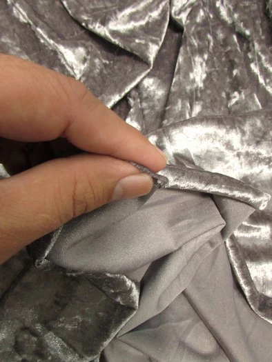 Crushed Stretch Velvet Costume Fabric / Lavender / Sold By The Yard - Image 3
