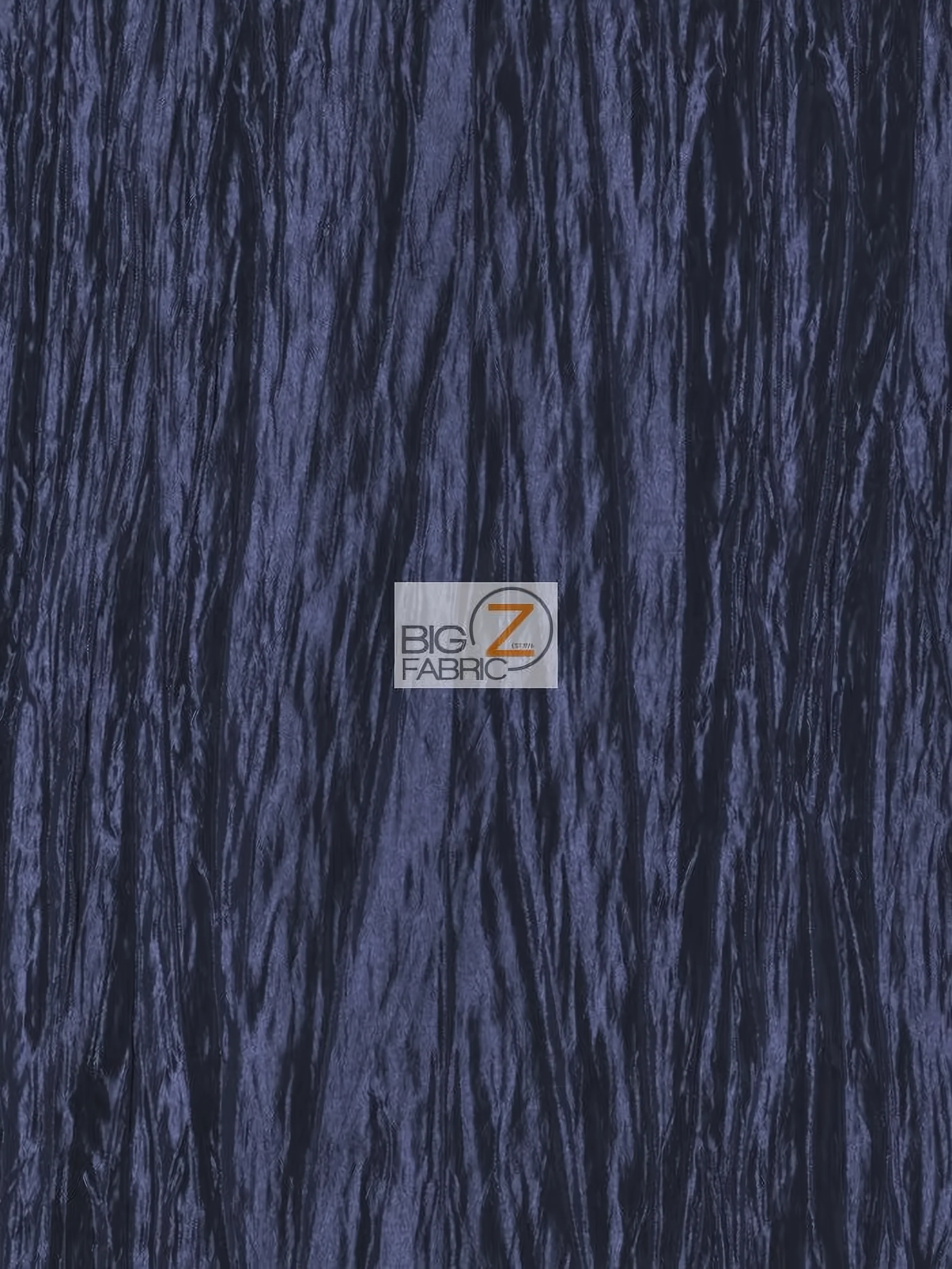 Crushed Taffeta Fabric / Navy / Sold By The Yard