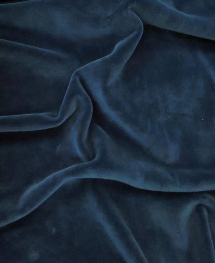 Dark Navy Stretch Mochi Plush Minky / Soft Solid Fabric by the Yard