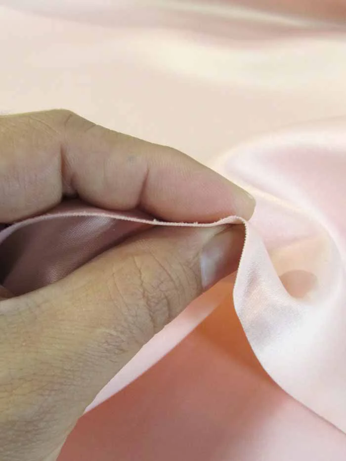 Dull Bridal Satin Fabric / Eggplant / Sold By The Yard - Image 3