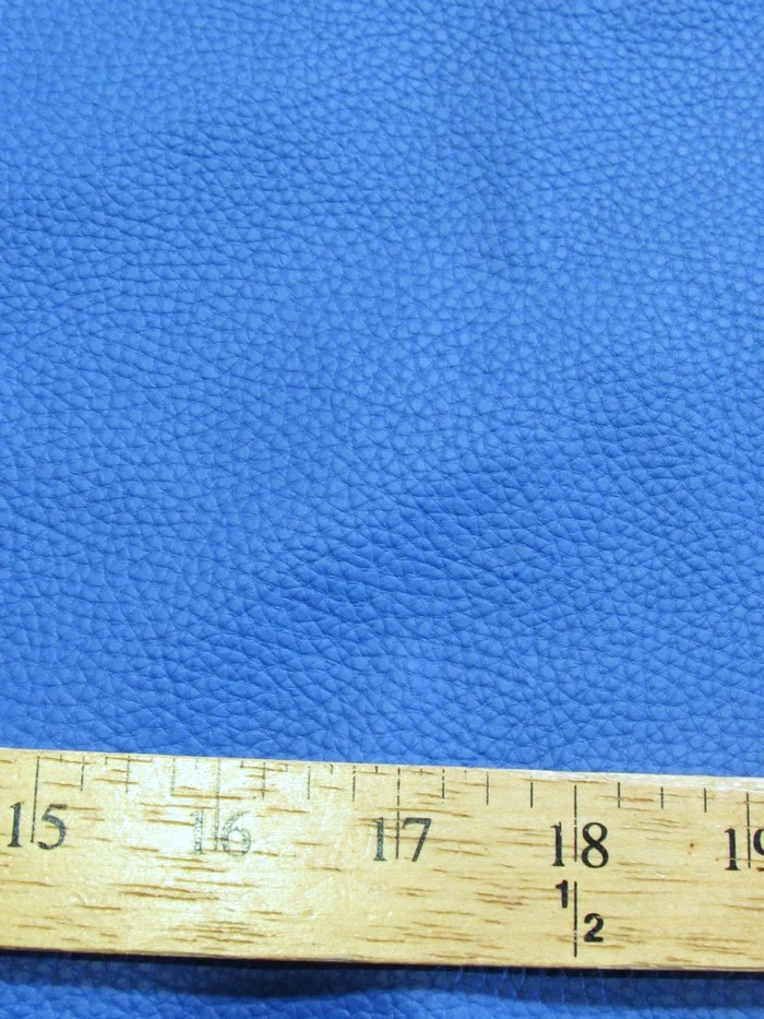 Vinyl Faux Fake Leather Pleather Grain Champion PVC Fabric / Dodger Blue - Image 2