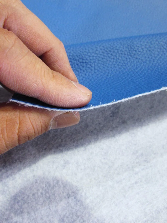 Vinyl Faux Fake Leather Pleather Grain Champion PVC Fabric / Dodger Blue - Image 3