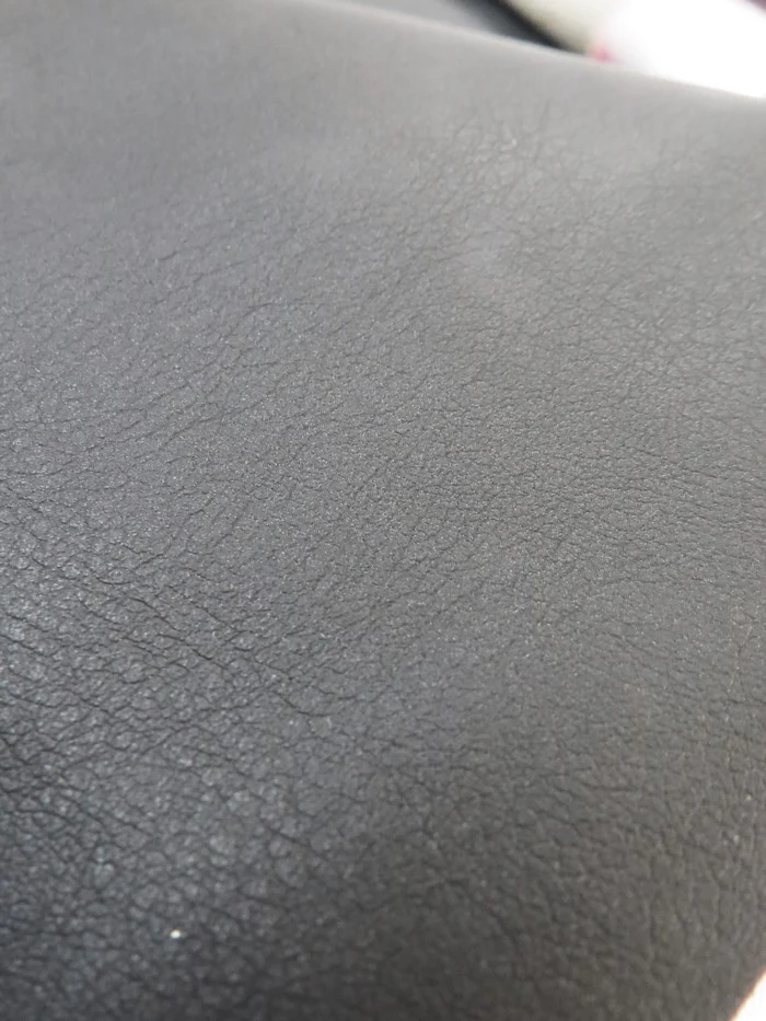 Black Ecopelle Solid Soft Stretch Vinyl Fabric / Sold by the Yard - Image 2