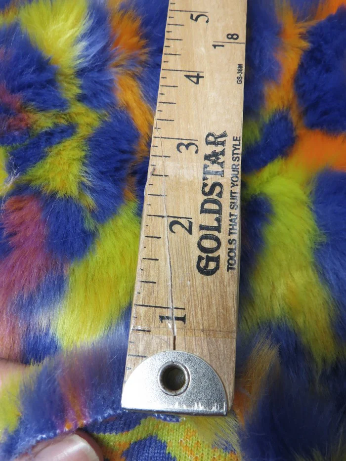 Ecoshag Hippie Jaguar Faux Fur Fabric / Trippy Forest - Image 5