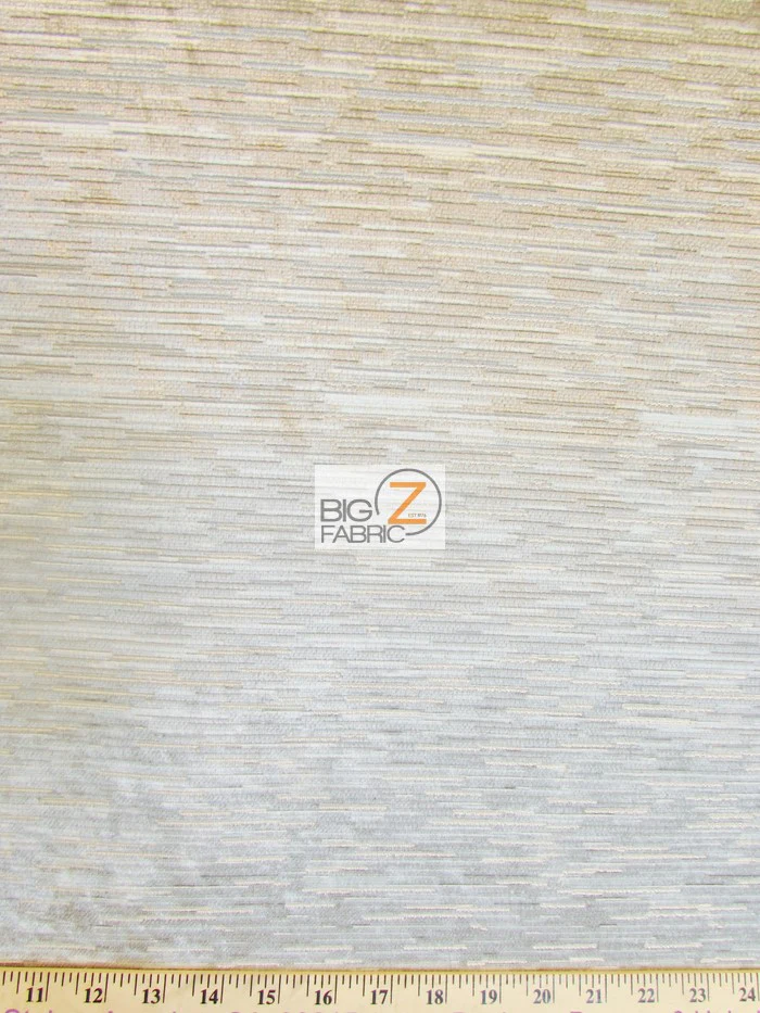 Famous Luxury Vector Stripes Upholstery Fabric / Pearl / Sold By The Yard - Image 2