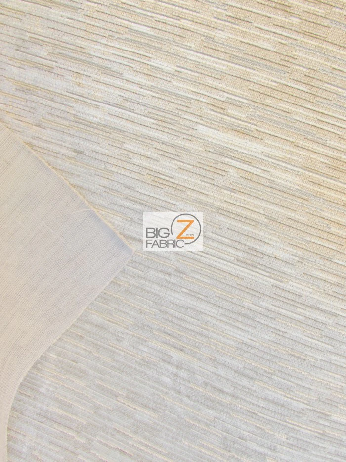 Famous Luxury Vector Stripes Upholstery Fabric / Pearl / Sold By The Yard - Image 3