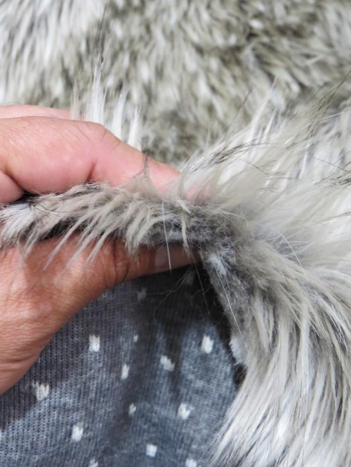 Gray Wolf Animal Coat Costume Faux Fur Fabric / Sold By The Yard - Image 3