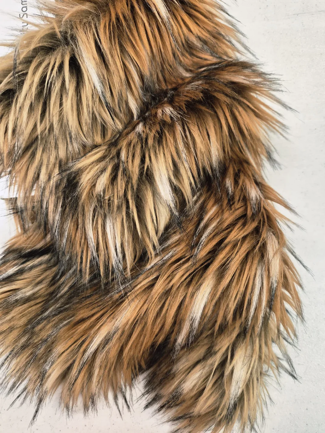 Timber Wolf Animal Long Pile Faux Fur Fabric / Sold By The Yard - Image 2