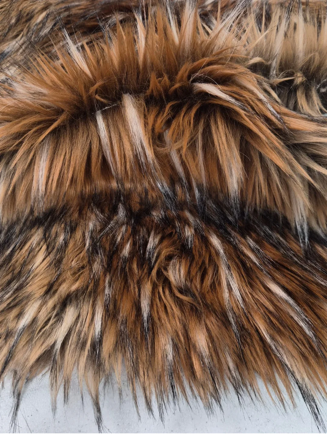 Timber Wolf Animal Long Pile Faux Fur Fabric / Sold By The Yard - Image 3