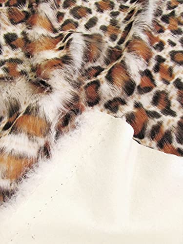 Indian Jaguar Animal Short Pile Coat Costume Faux Fur Fabric / Sold By The Yard - Image 4