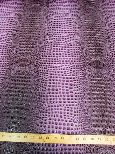 Florida Gator 3D Embossed Vinyl Fabric / Fiji Turquoise / By The Roll - 30 Yards - Image 2
