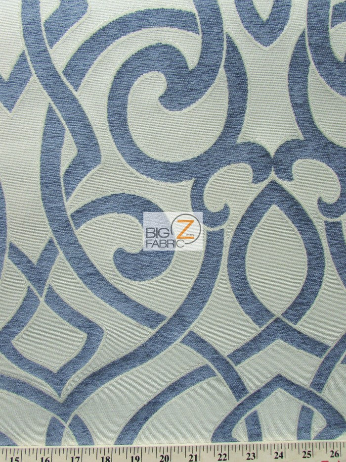 French Abstract Damask Upholstery Fabric / Sauterne / Sold By The Yard - Image 2
