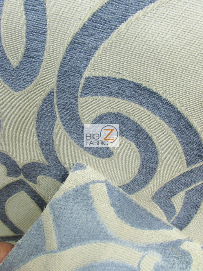 French Abstract Damask Upholstery Fabric / Sauterne / Sold By The Yard - Image 3
