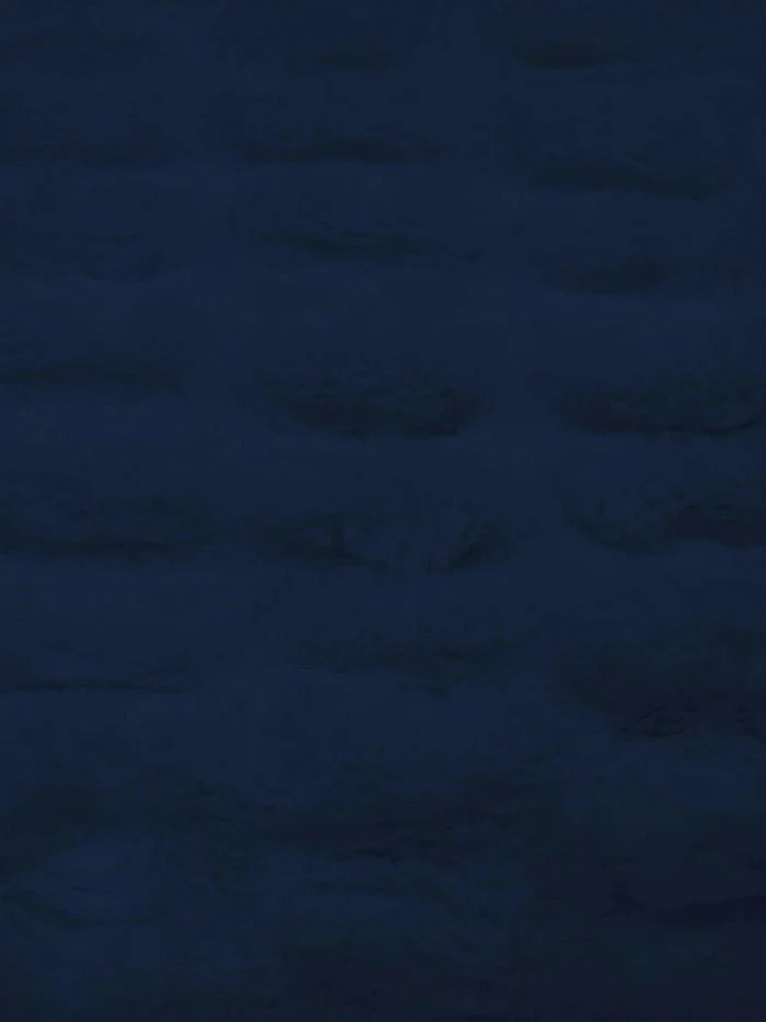 French Stretch Minky Fabric - NAVY BLUE