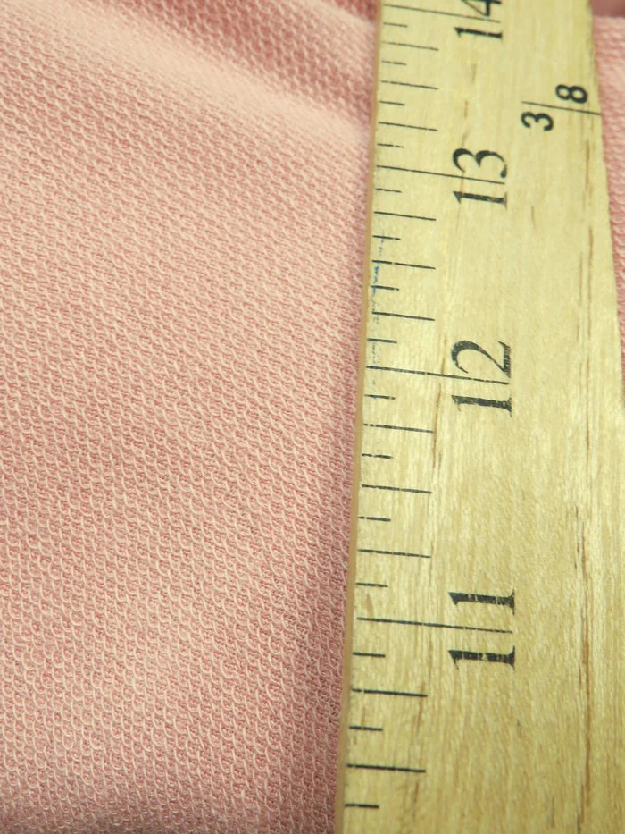 French Terry Polyester Rayon Spandex Fabric / Blush / Sold By The Yard Closeout!!! - Image 6