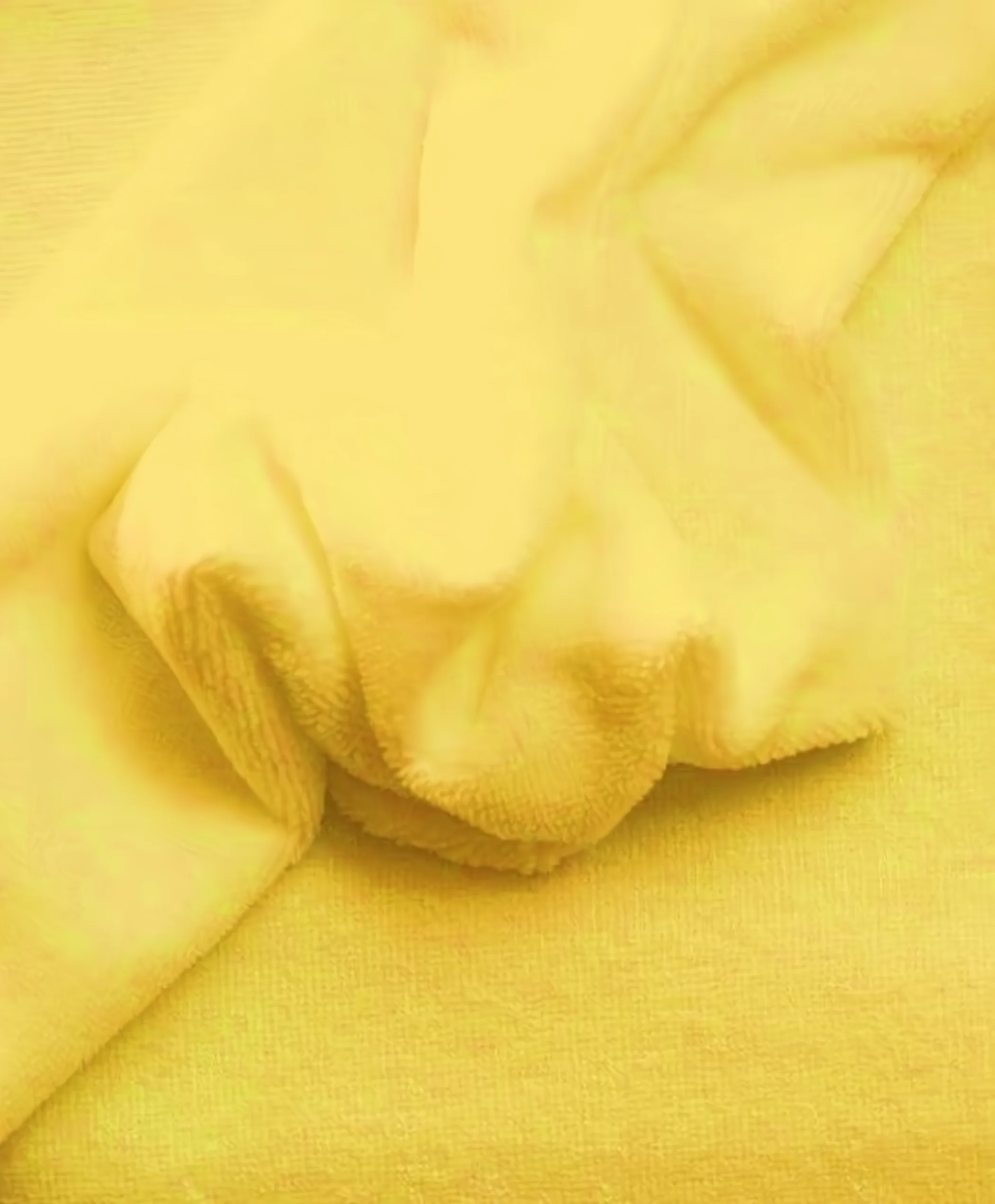 French Terry Polyester Rayon Spandex Fabric / Yellow / Sold By The Yard Closeout!!!