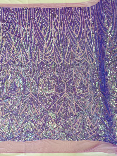 Geometric Sequin Stretch Mesh Fabric / Sold by the Yard - Image 6